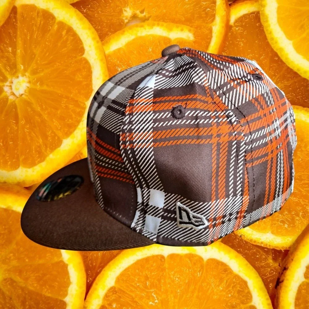 New Era 9FIFTY NFL Cleveland Browns Plaid Snapback‎ Hat Cap Adjustable Men's - Picture 2 of 7